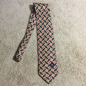 Givenchy Monsieur Silk Red & Gold Tie 58 x 3.5”
